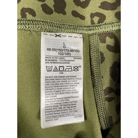 GapFit Sculpt Revolution High-Waisted Leopard Print Leggings - Size Large - Picture 8 of 12